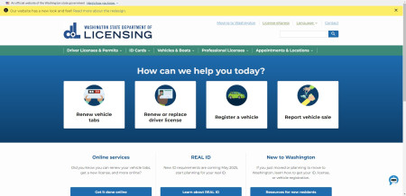 Department of Licensing website has a new look