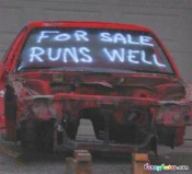 Advertising a vehicle